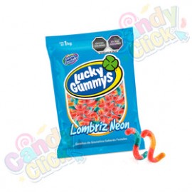 Lucky Gummys Lombriz Neon